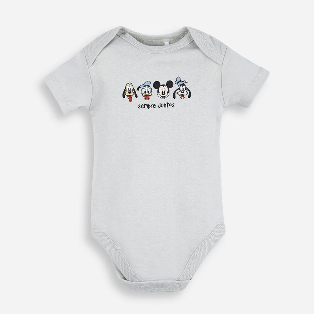 Body infantil de algodão mickey verde Body infantil de algodão mickey verde