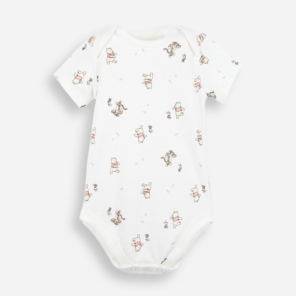 Body infantil de algodão ursinho pooh off white Body infantil de algodão ursinho pooh off white