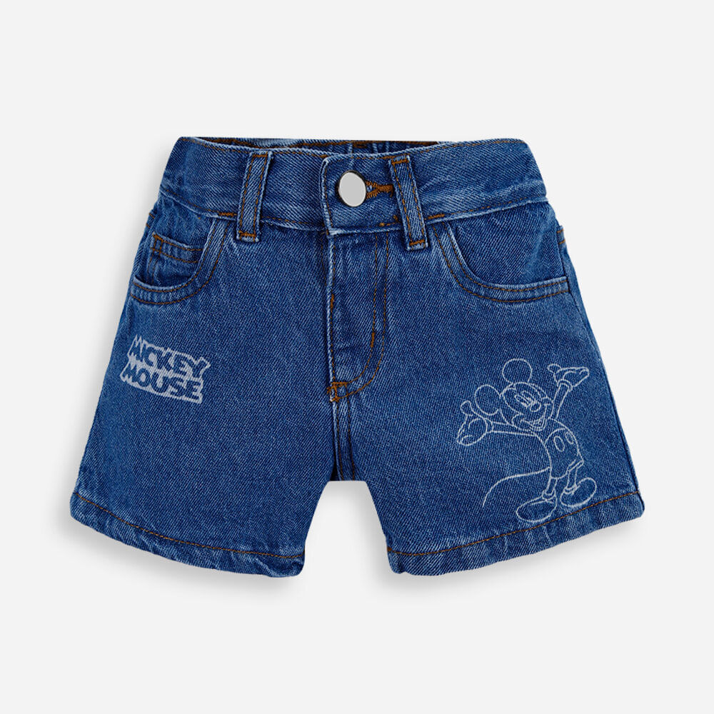Short infantil jeans mickey azul Short infantil jeans mickey azul
