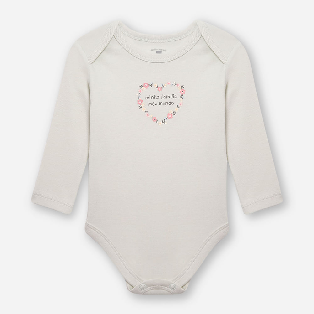 Body infantil de algodão minha família meu mundo verde Body infantil de algodão minha família meu mundo verde