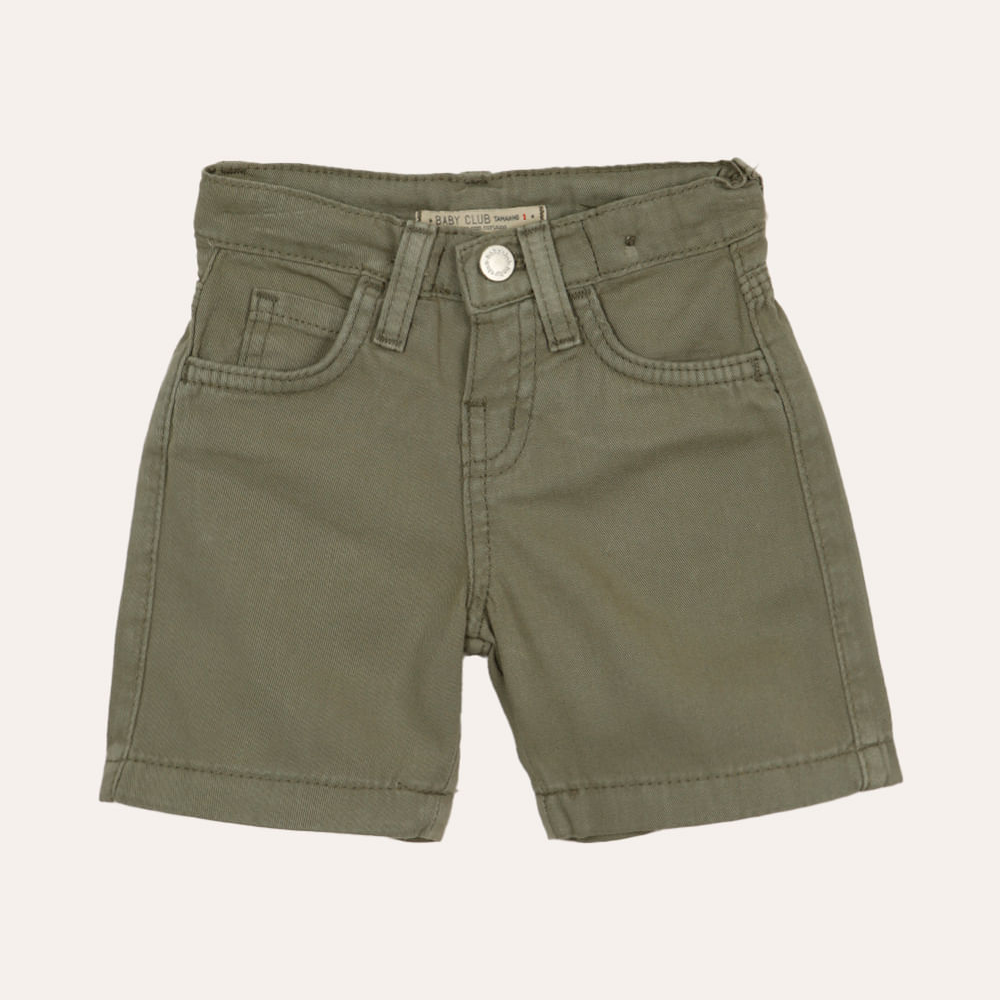 Bermuda de sarja infantil com bolsos verde Bermuda de sarja infantil com bolsos verde