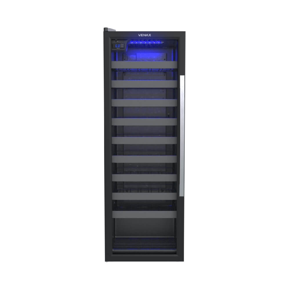 Adega Venax Piubella 50 Garrafas Preto Porta Invertida - 110V