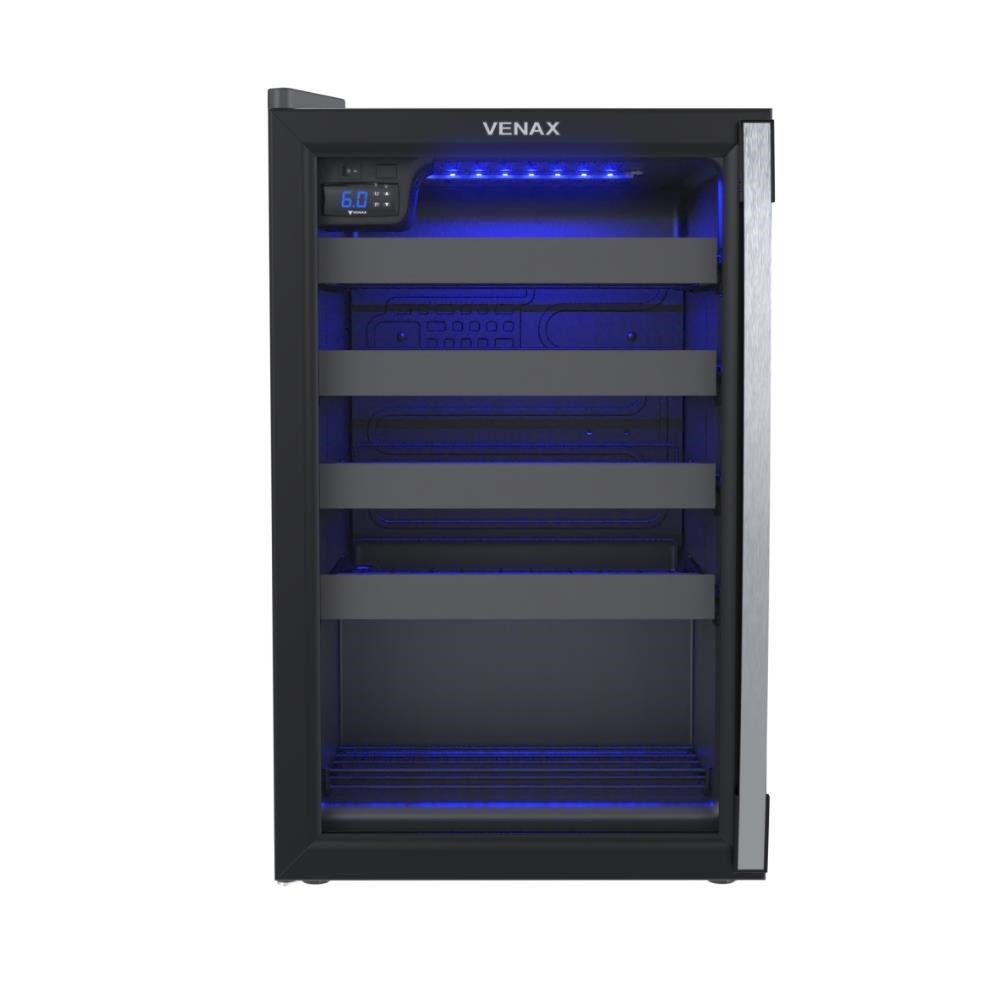 Adega Venax Piubella 24 Garrafas Porta Invertida Preto - 220V Adega Venax Piubella 24 Garrafas Porta Invertida Preto - 220V