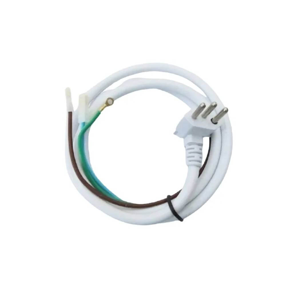 Cabo de Força 2 Metros para Ar Condicionado 7/24 BTUs Perfil 3x2,5mm Branco Cabo de Força 2 Metros para Ar Condicionado 7/24 BTUs Perfil 3x2,5mm Branco