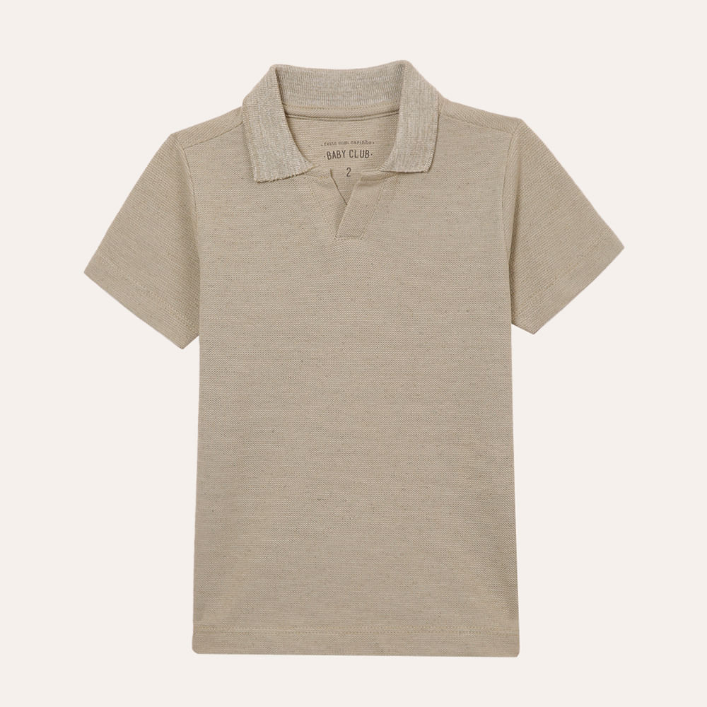 Polo de algodão infantil piquet verde