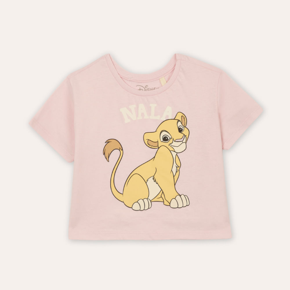 Camiseta infantil de algodão nala rosa Camiseta infantil de algodão nala rosa