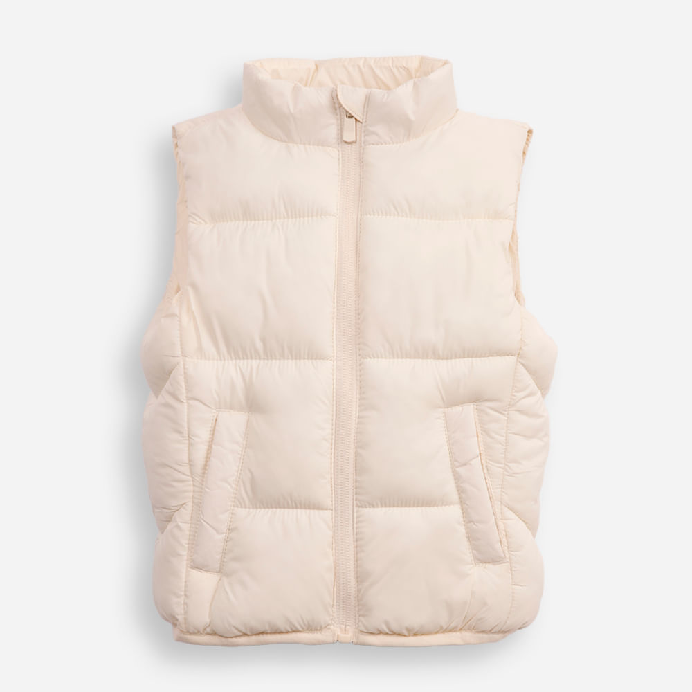 Colete puffer infantil bege Colete puffer infantil bege