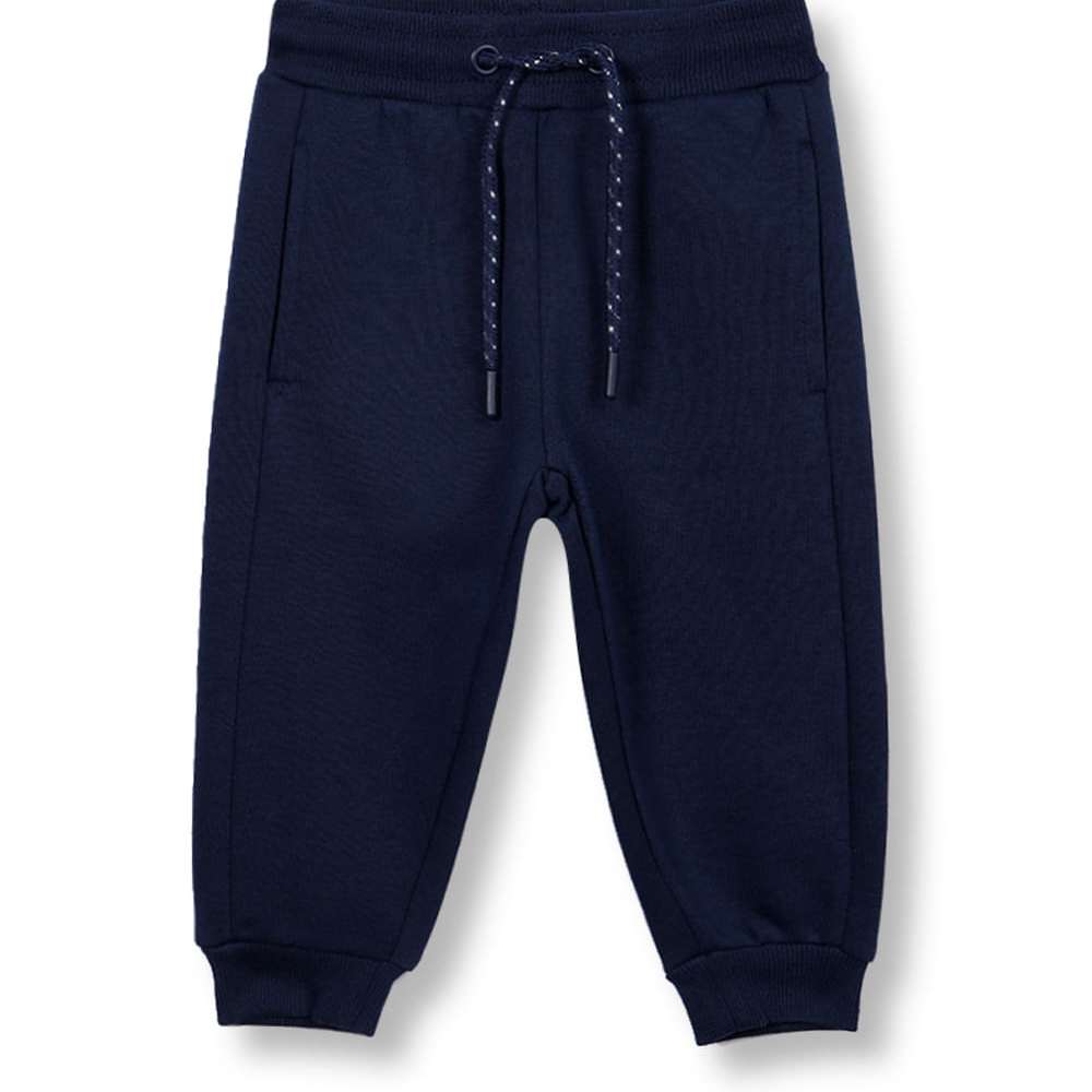 Calça jogger infantil de moletom azul Calça jogger infantil de moletom azul