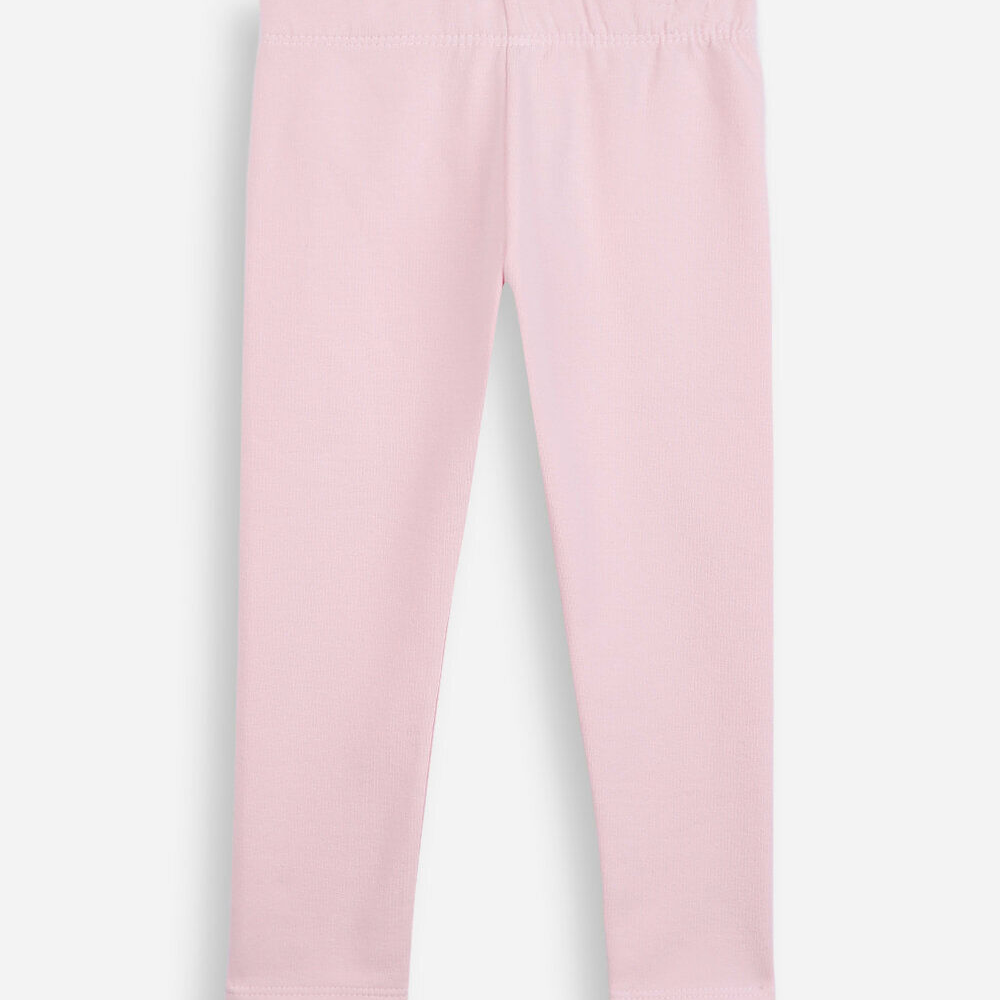 Calça legging infantil de algodão felpado rosa Calça legging infantil de algodão felpado rosa