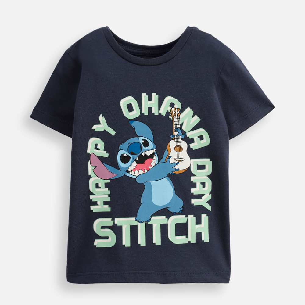 Camiseta infantil stitch algodão azul Camiseta infantil stitch algodão azul