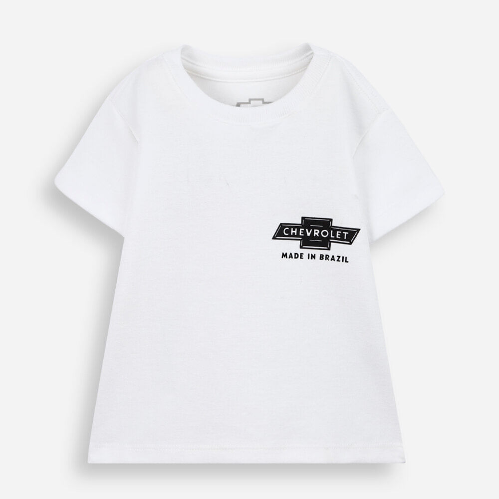 Camiseta infantil manga curta monza chevrolet off white Camiseta infantil manga curta monza chevrolet off white