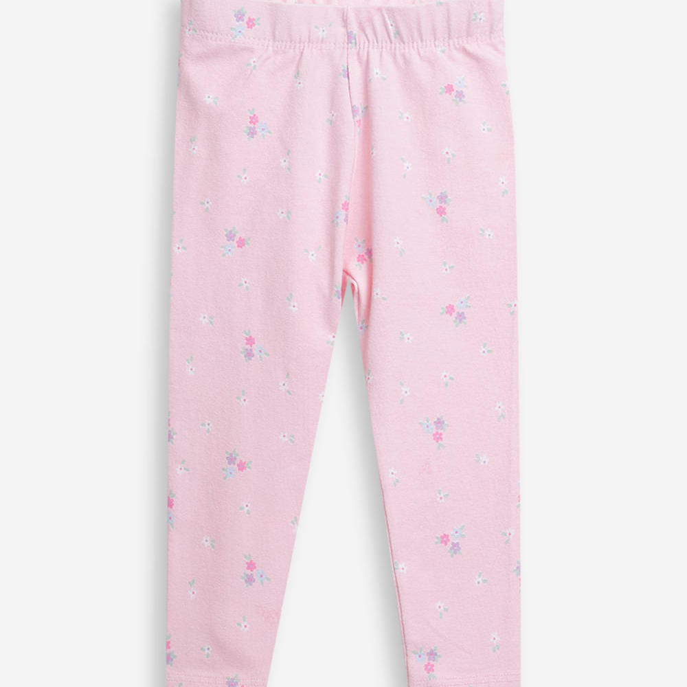 Calça legging infantil de algodão liberty rosa Calça legging infantil de algodão liberty rosa