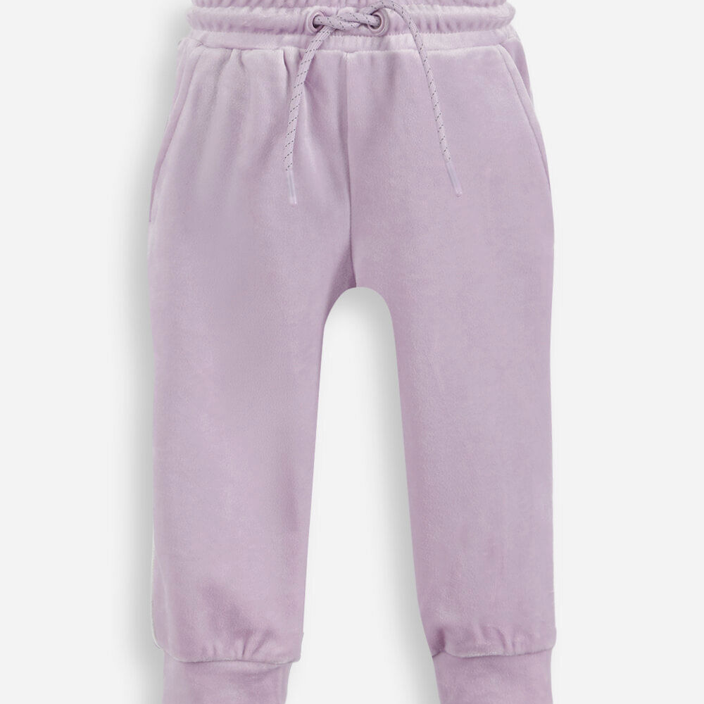 Calça jogger infantil de push lilás Calça jogger infantil de push lilás