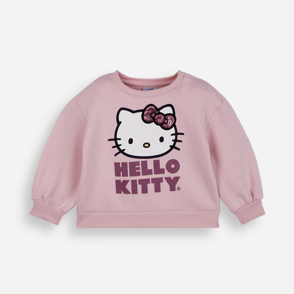 Blusão infantil de moletom hello kitty rosa Blusão infantil de moletom hello kitty rosa