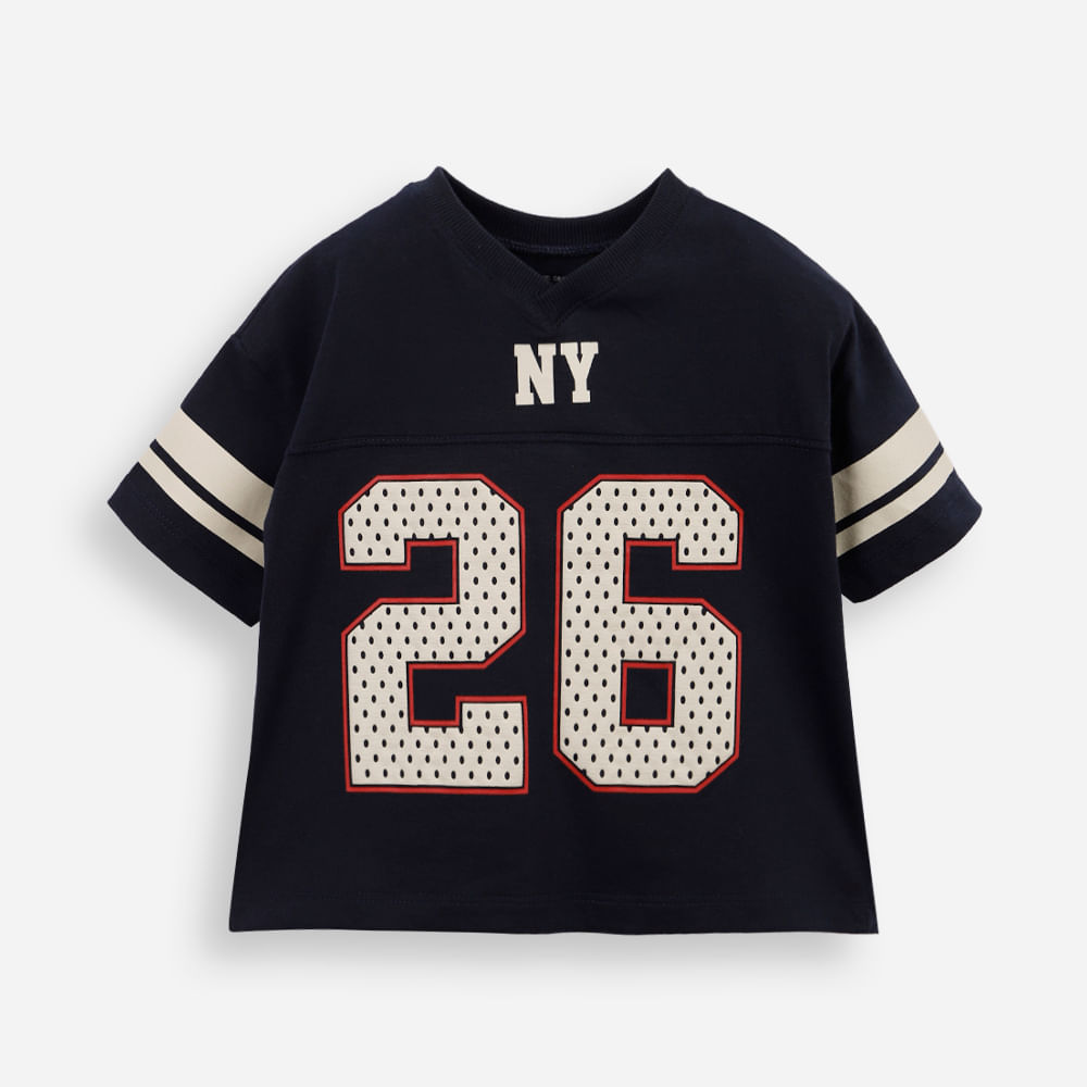 Camiseta infantil futebol americano azul Camiseta infantil futebol americano azul