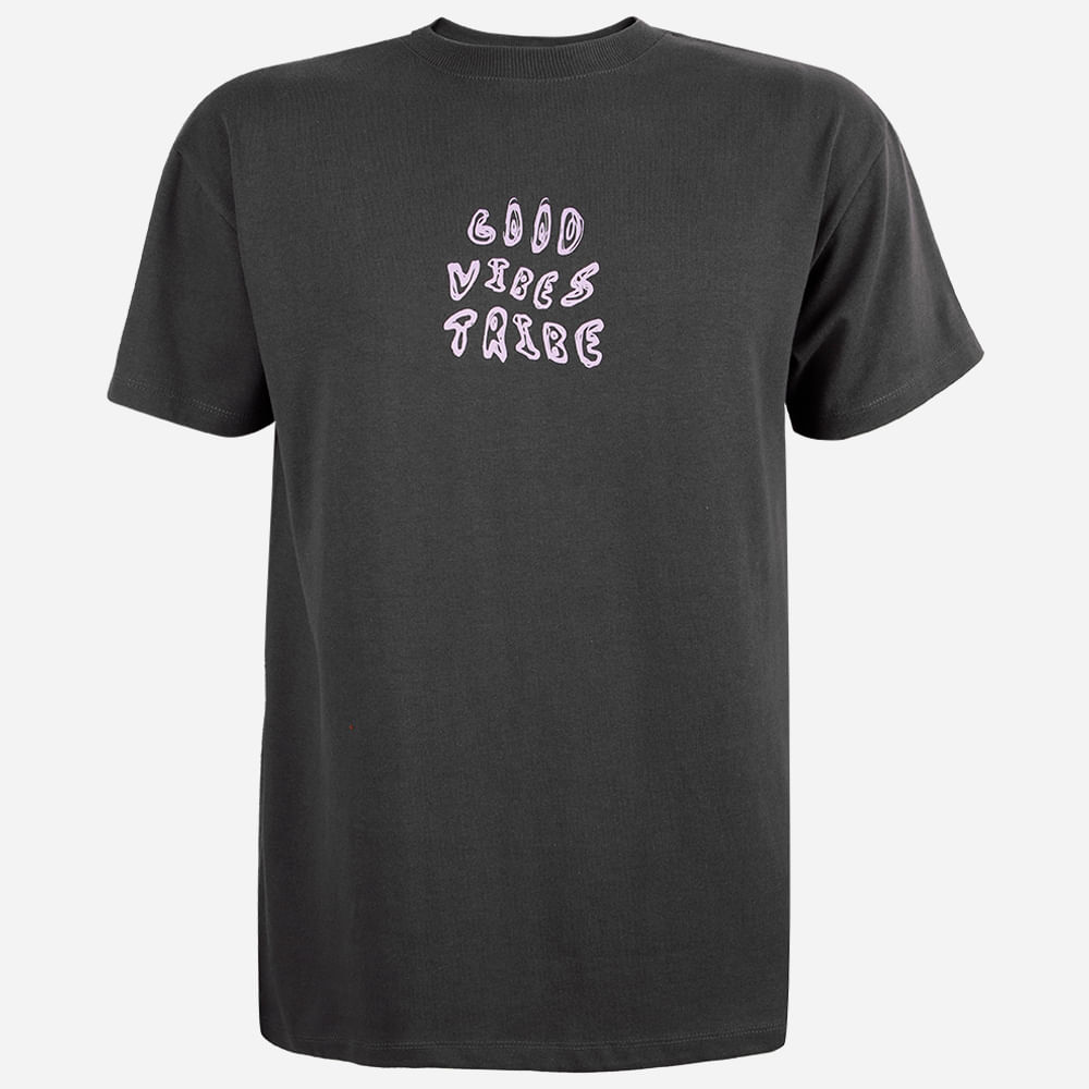 Camiseta juvenil de algodão estampada oversized cinza Camiseta juvenil de algodão estampada oversized cinza