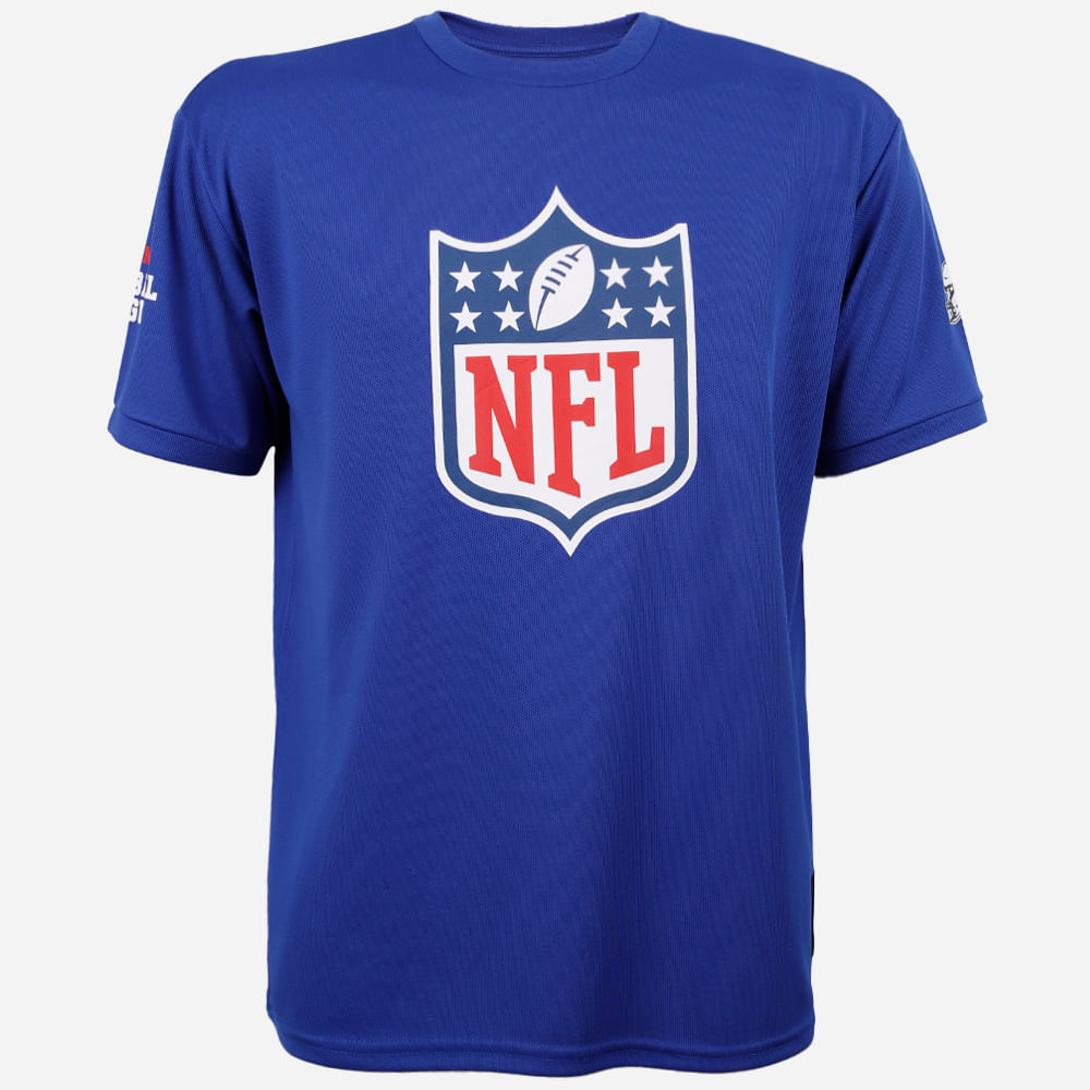 Camiseta juvenil manga curta nfl azul Camiseta juvenil manga curta nfl azul