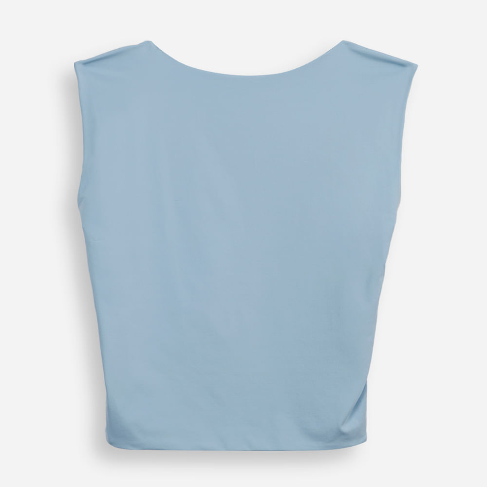 Blusa juvenil de poliamida azul