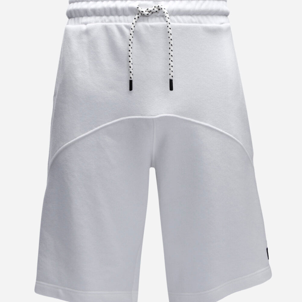 Short de moletom juvenil com recorte off white Short de moletom juvenil com recorte off white