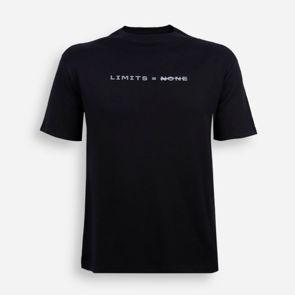 Camiseta juvenil com algodão estampada preta