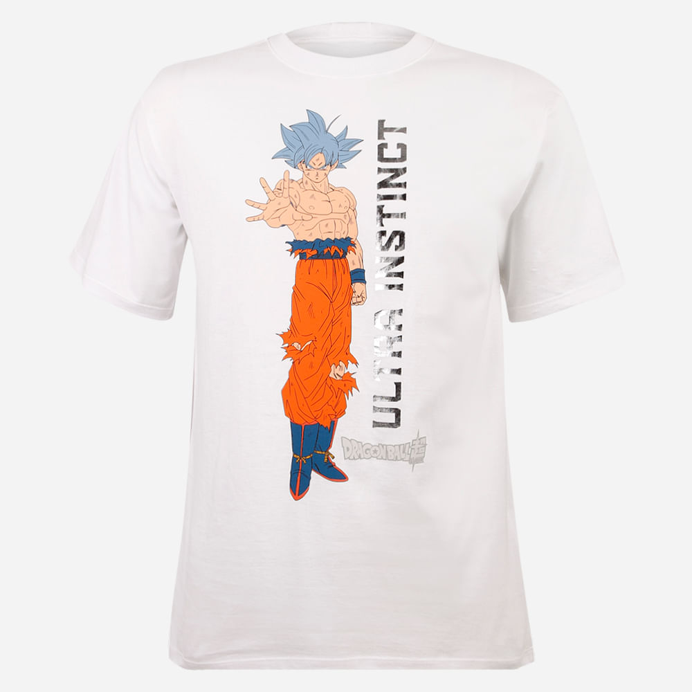 Camiseta juvenil de algodão dragon ball off white