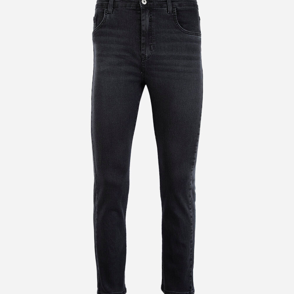 Calça slim juvenil jeans preta
