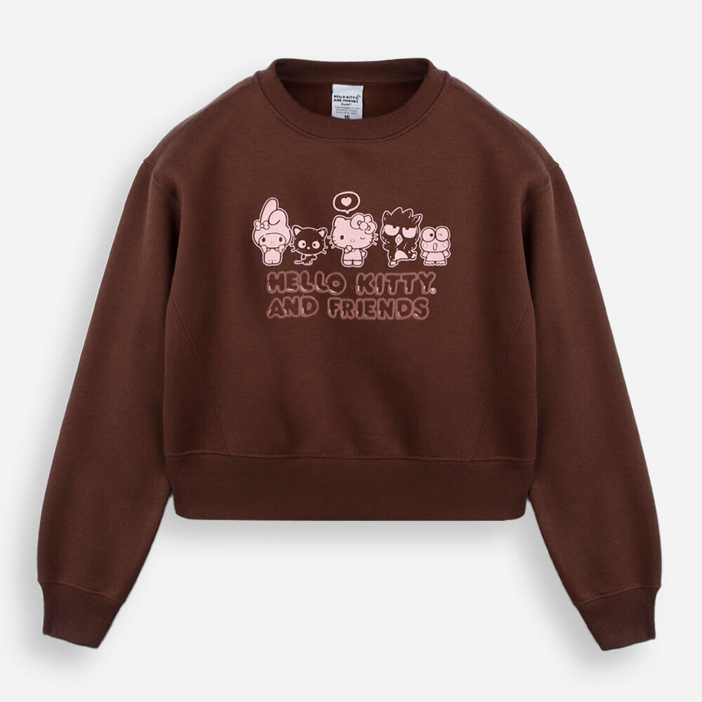 Blusão de moletom infantil hello kitty marrom