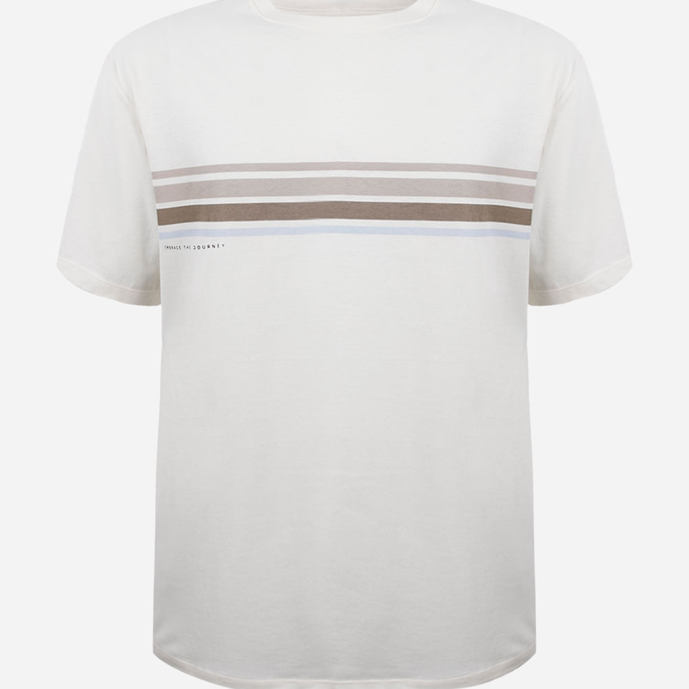 Camiseta juvenil comfort listras off white