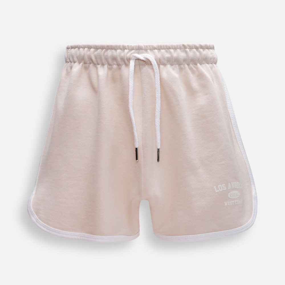 Short infantil moletinho los angeles bege Short infantil moletinho los angeles bege