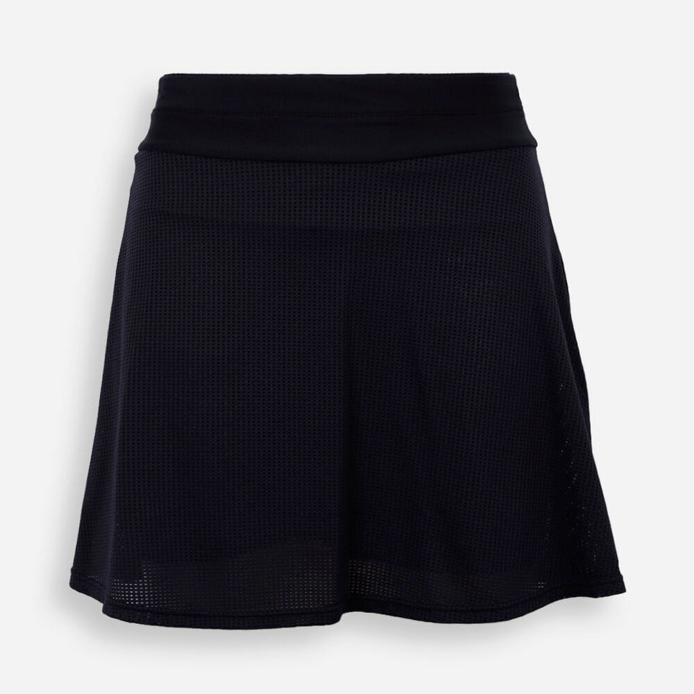 Short saia juvenil texturizado preto Short saia juvenil texturizado preto