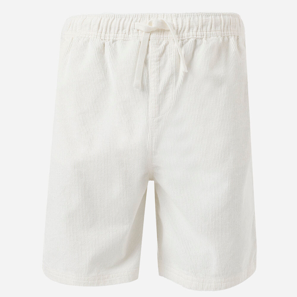 Bermuda juvenil em veludo cotelê off white