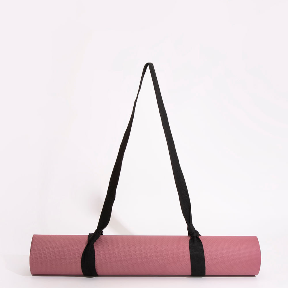 Tapete esportivo para yoga rosa