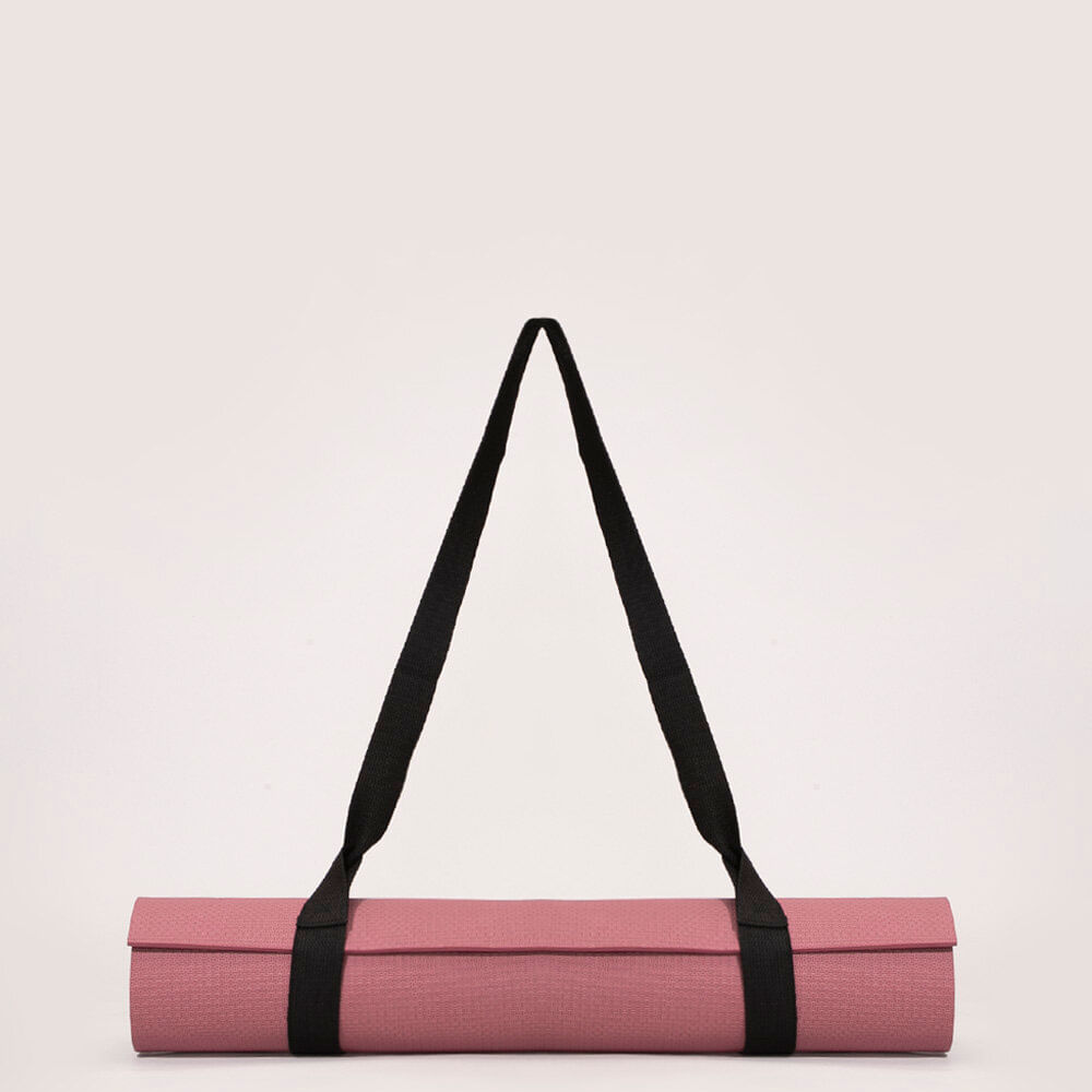 Tapete esportivo texturizado para yoga rosa