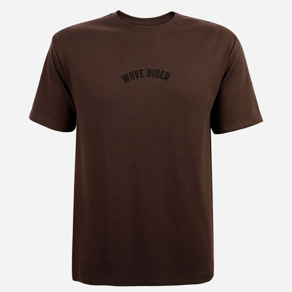 Camiseta juvenil frente estampa wave rider marrom Camiseta juvenil frente estampa wave rider marrom