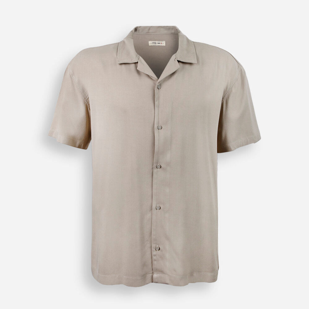 Camisa juvenil oversized bege Camisa juvenil oversized bege