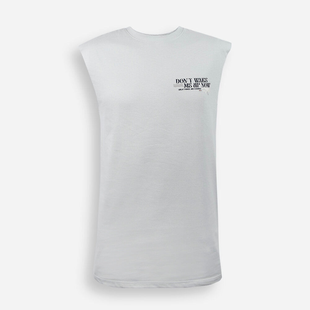 Regata juvenil de moletom estampada verde