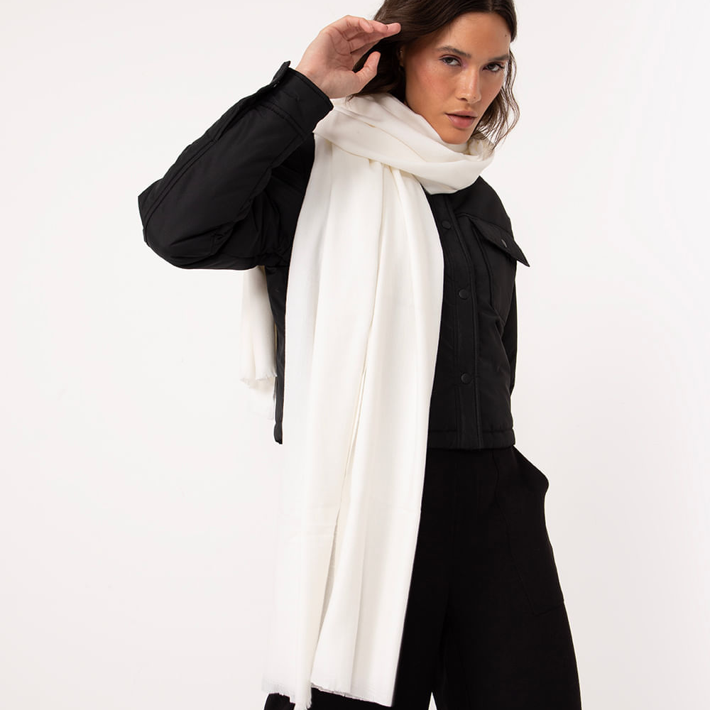 Cachecol básico off white