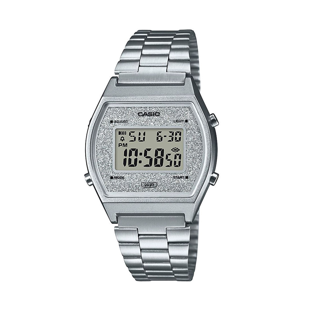 Relógio feminino casio digital b640wdg 7df prateado Relógio feminino casio digital b640wdg 7df prateado