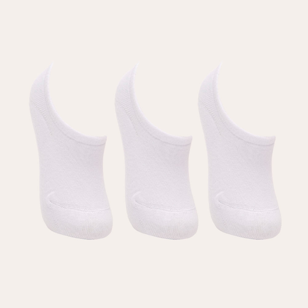 Kit de 3 meias sapatilhas lupo branca Kit de 3 meias sapatilhas lupo branca