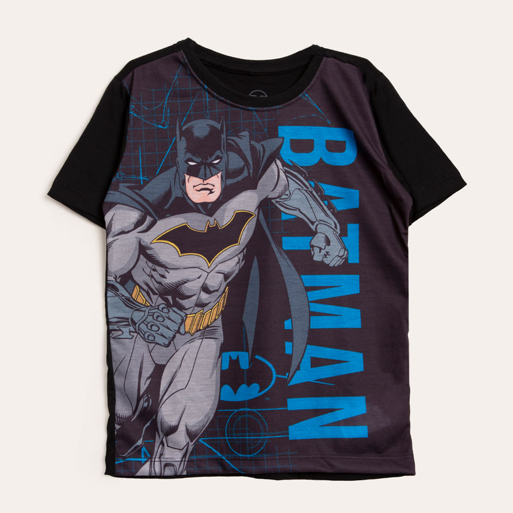 Camiseta infantil manga curta batman preto Camiseta infantil manga curta batman preto