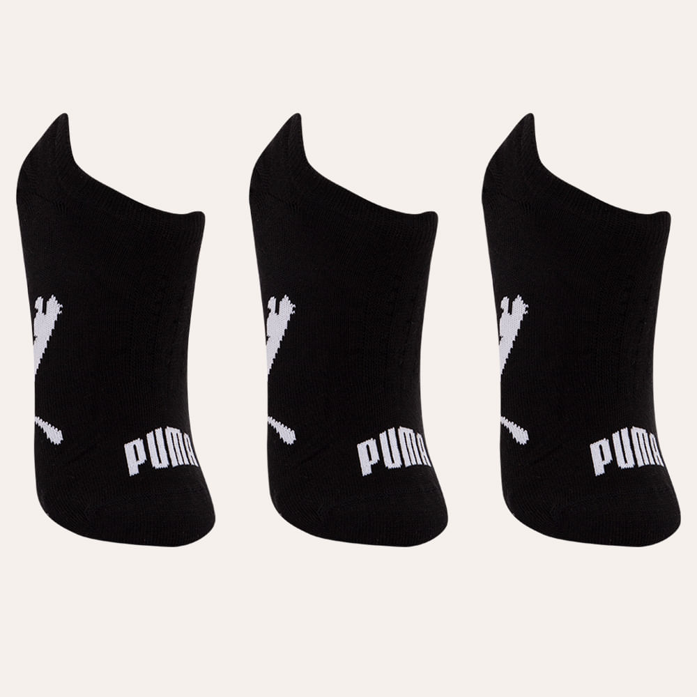 Kit de 3 pares de meias sapatilha puma preto Kit de 3 pares de meias sapatilha puma preto