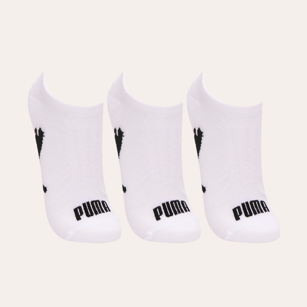 Kit de 3 meias cano baixo puma branco Kit de 3 meias cano baixo puma branco
