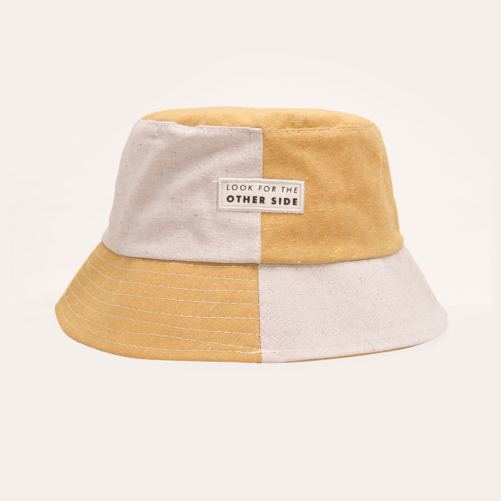 Chapéu bucket hat bicolor bege Chapéu bucket hat bicolor bege
