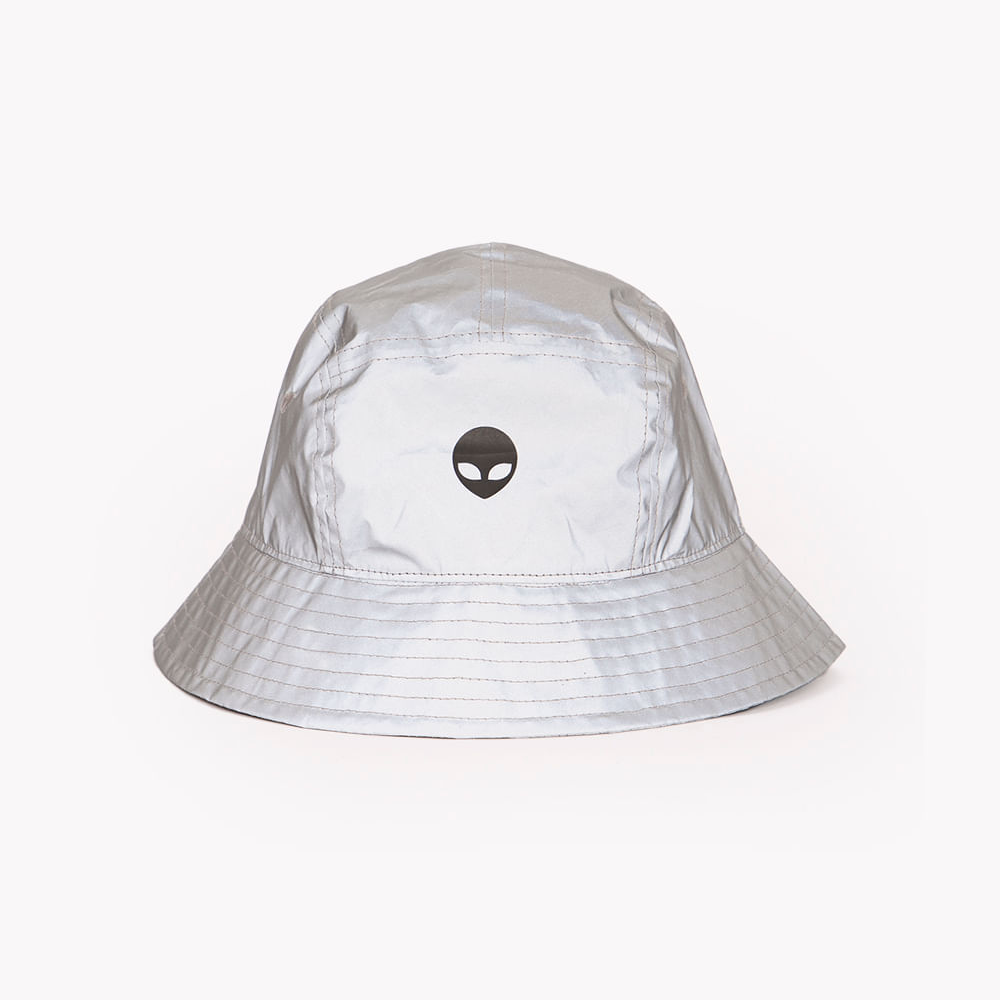 Chapéu bucket com recortes refletivo cinza Chapéu bucket com recortes refletivo cinza