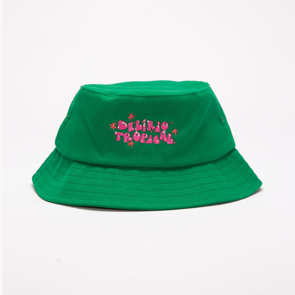 Chapéu bucket bordado delírio tropical herbbbbie verde Chapéu bucket bordado delírio tropical herbbbbie verde