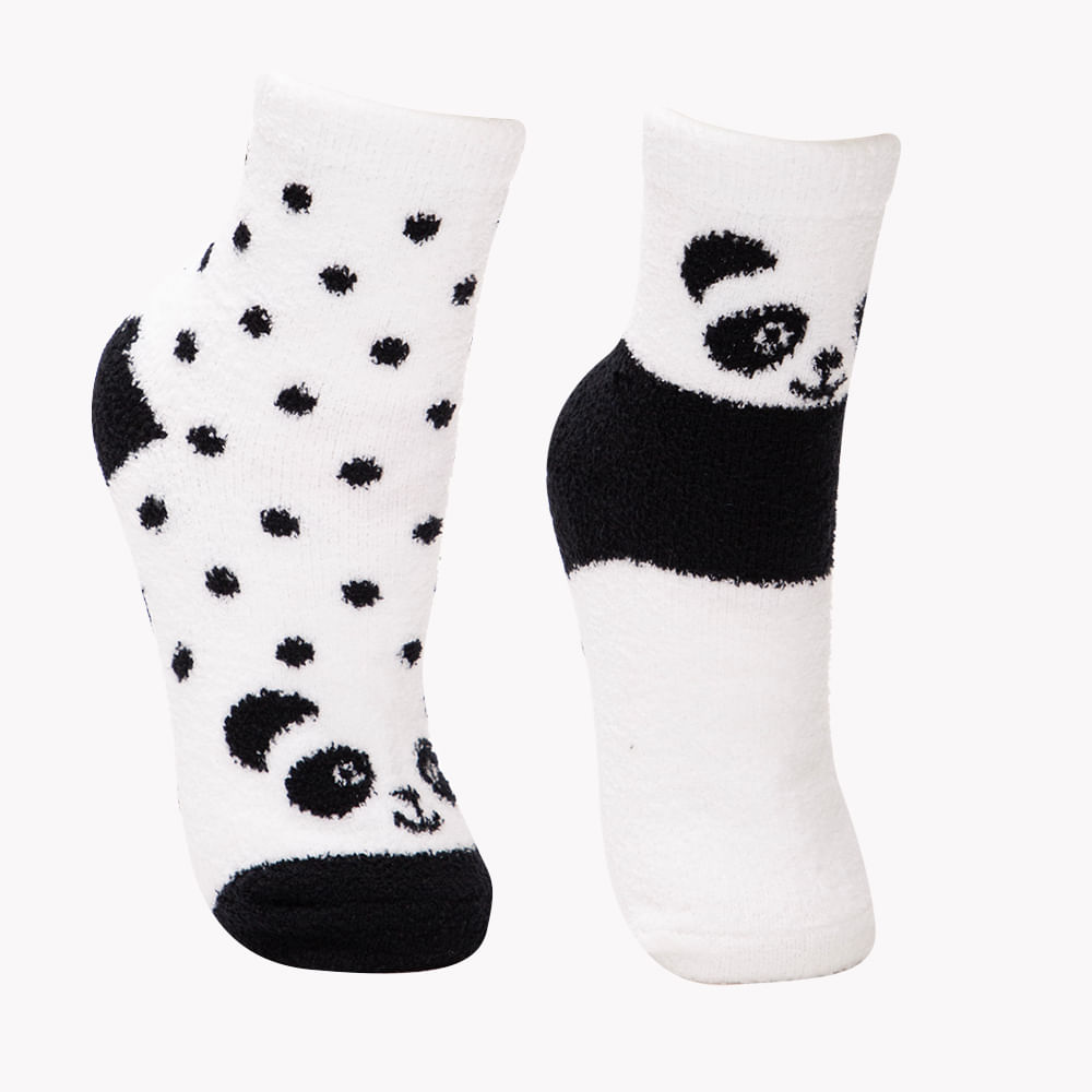 Kit infantil de 2 pares de meias cano médio branco Kit infantil de 2 pares de meias cano médio branco