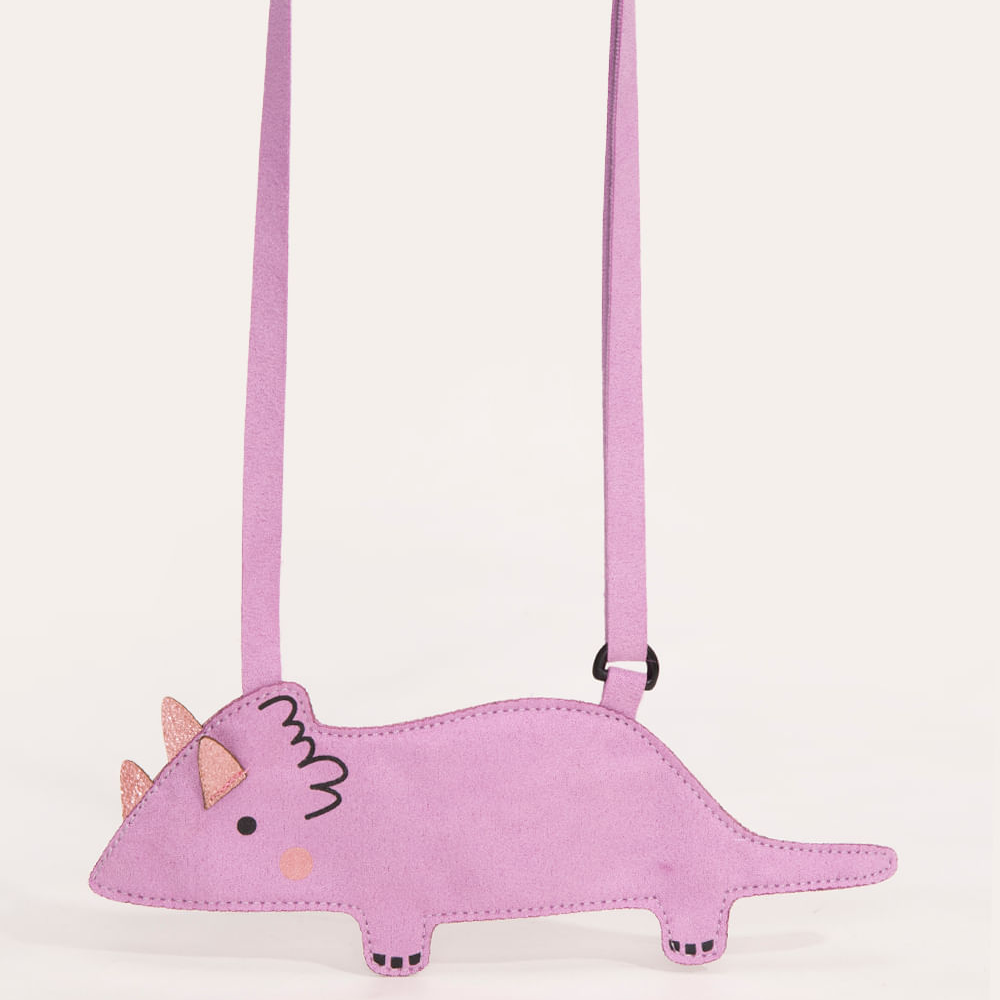 Bolsa infantil dinossauro lilás