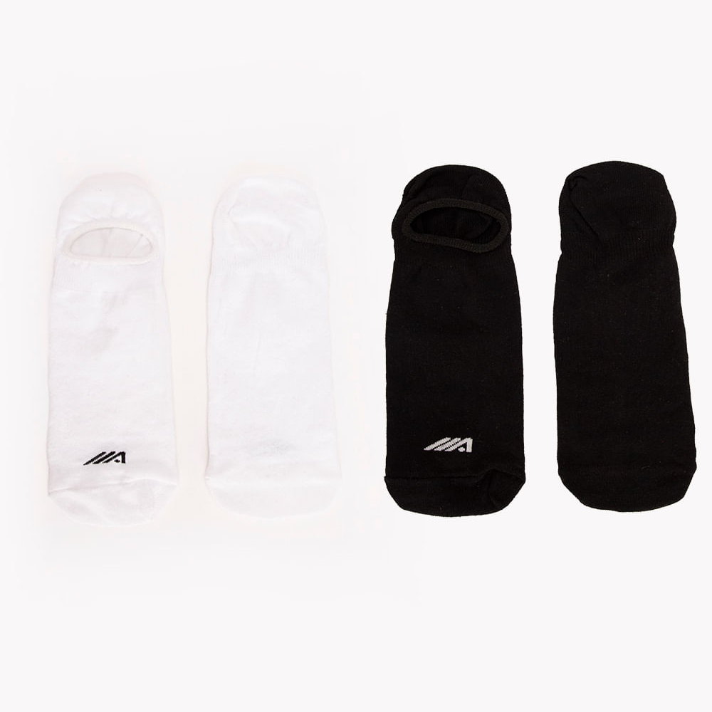 Kit de 2 pares de meias invisível com pontos de compressão esportivo colorido Kit de 2 pares de meias invisível com pontos de compressão esportivo colorido