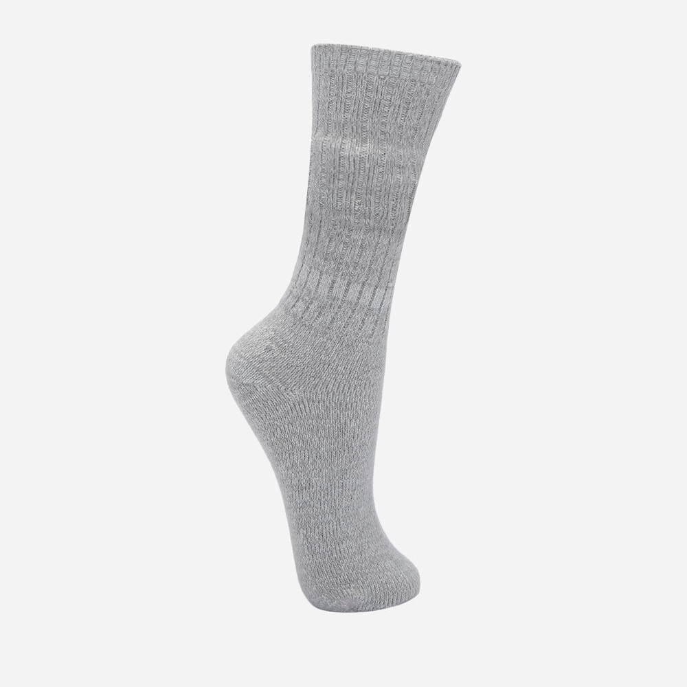 Meia de tricot cano longo cinza