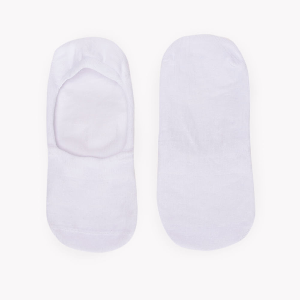Kit de 2 pares de meias invisíveis branca Kit de 2 pares de meias invisíveis branca